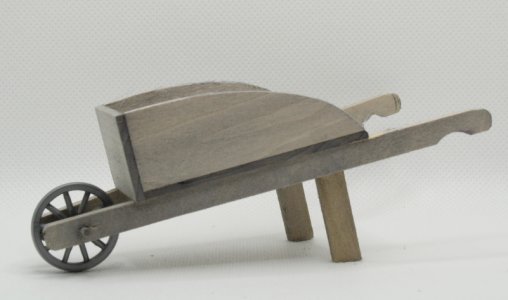 (image for) Miniature Wooden Wheelbarrow