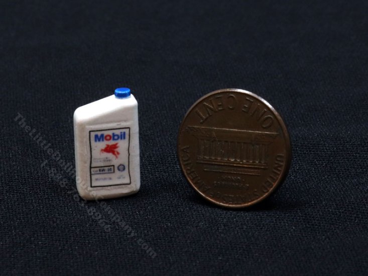 (image for) Miniature Mobil Oil Bottle for Dollhouses