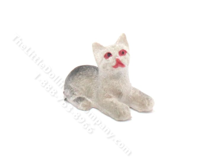 (image for) Dollhouse Scale Model Grey Cat