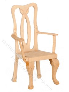 (image for) Miniature Arm Chair for Dollhouses, Unfinished