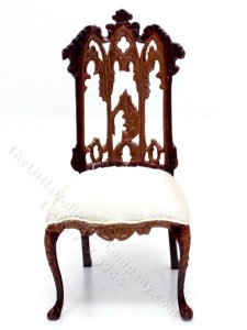 (image for) Miniature Queen Anne Back Side Chair for Dollhouses
