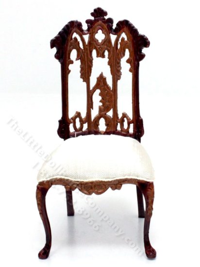 (image for) Miniature Queen Anne Back Side Chair for Dollhouses