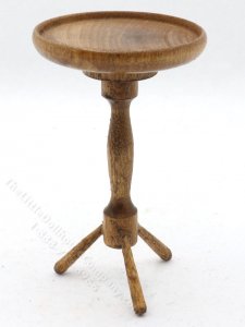 (image for) Miniature Rustic Walnut Pedestal Table