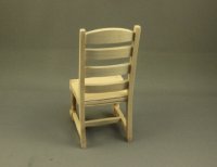 (image for) Miniature Ladder Back Chair for Dollhouses, Unfinished