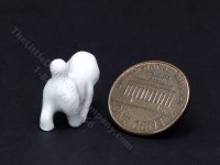 (image for) Miniature Porcelain Bichon Frise Dog for Dollhouses