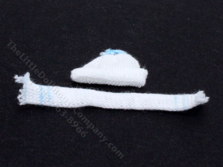 (image for) Dollhouse Miniature Toque and Scarf - Blue