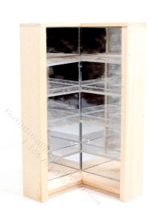 (image for) Miniature Unfinished Mirrored Corner Display Shelf