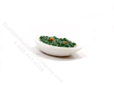 (image for) Miniature Peas in Dish for Dollhouses
