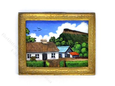 (image for) Hand Painted Miniature Landscape of a Benbulbin, Sligo