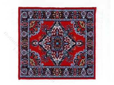 (image for) Miniature Oriental Rug for Dollhouses - Red
