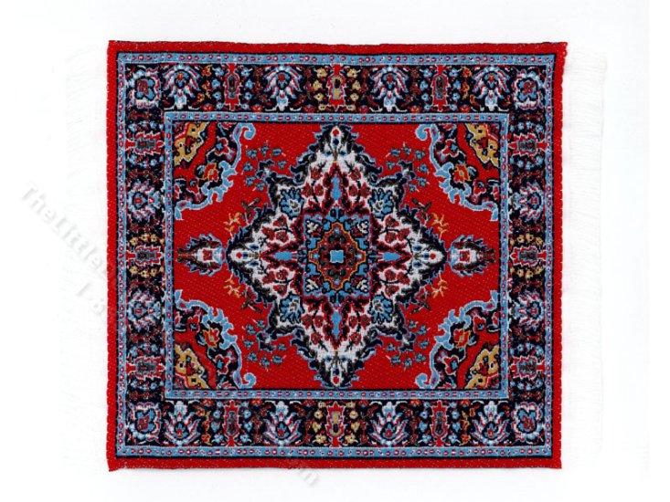 (image for) Miniature Oriental Rug for Dollhouses - Red
