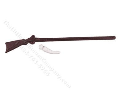 (image for) Miniature Rifle and Powder Horn for Dollhouses