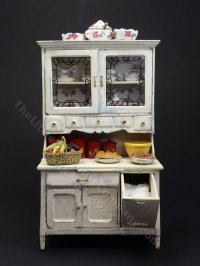 (image for) Miniature Shabby Chic Kitchen Hutch for Dollhouses