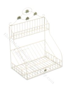 (image for) Miniature Cream Dish Rack with Floral Ornaments by Pierluigi