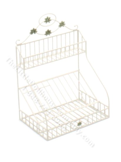 (image for) Miniature Cream Dish Rack with Floral Ornaments by Pierluigi