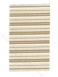 (image for) Miniature Cream Striped Rug for Dollhouses - Small