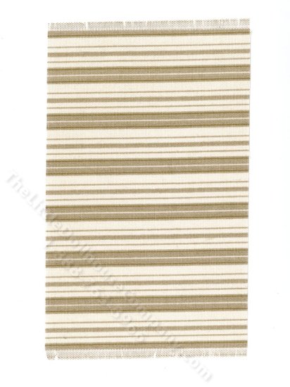 (image for) Miniature Cream Striped Rug for Dollhouses - Small