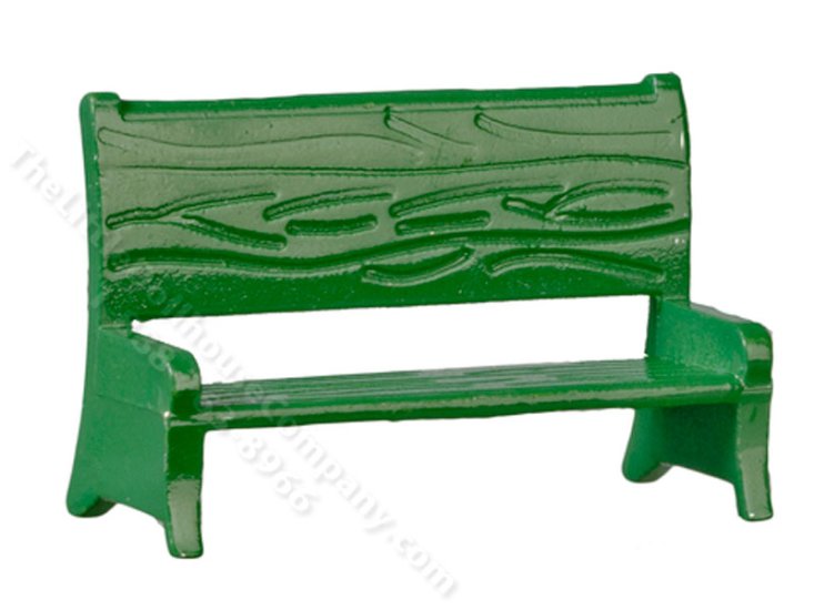 (image for) Miniature Green Bench for Dollhouses