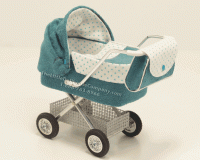 (image for) Miniature Modern Teal Baby Pram or Stroller