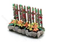 (image for) Garden Fence with Yellow and Red Flowers