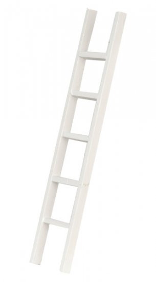 (image for) Dollhouse Scale Model White 6" Straight Ladder
