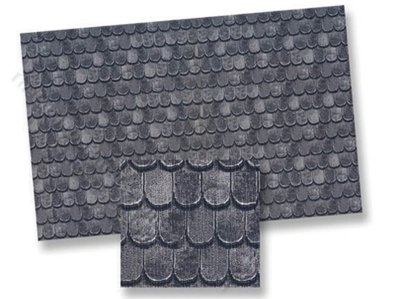 (image for) Dollhouse Scale Model Half Scale Slate Roof Paper