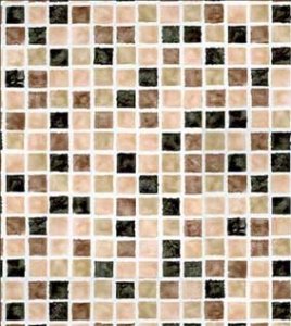 (image for) Dollhouse Scale Model Wallpaper Mosaic Tile - Black
