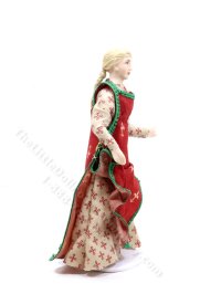 (image for) Miniature Handcrafted Vintage Medieval Woman in Fleur de Lis