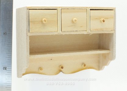 (image for) Miniature Unfinished Wall Hanging Shelf