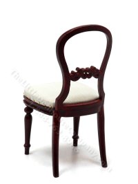 (image for) Miniature Mahogany Balloon Back Chair for Dollhouses