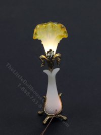 (image for) Miniature Bronze Yellow Iris Lamp by Jim Pounder