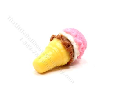(image for) Miniature Triple Scoop Ice Cream Cone for Dollhouses
