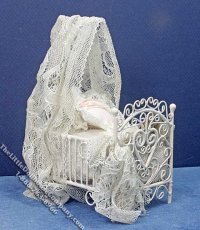 (image for) Miniature Dressed Canopy Crib by Danielle Designs