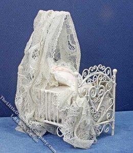 (image for) Miniature Dressed Canopy Crib by Danielle Designs