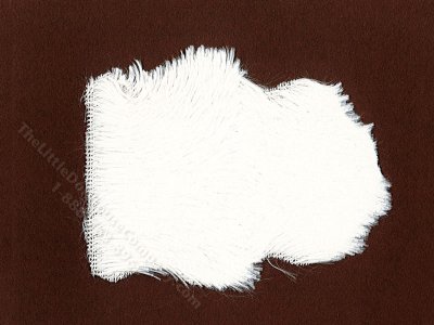 (image for) Miniature White Fur Rug for Dollhouses