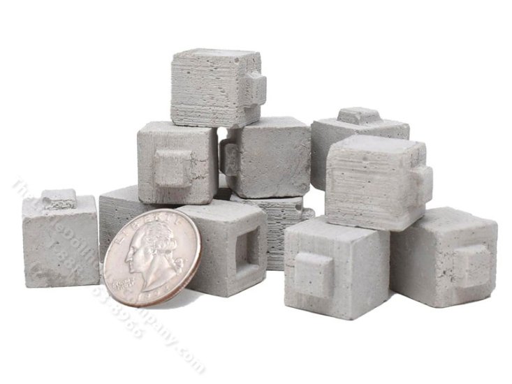 (image for) Miniature Half Construct-a-Blocks for Dollhouses