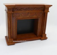 (image for) Miniature Walnut Fireplace