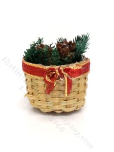 (image for) Miniature Handmade Basket of Pine Cones