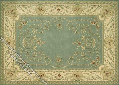 (image for) Dollhouse Scale Model Rectangular French Style Rug