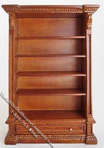 (image for) Miniature Replica C1910 Walnut Bookcase for Dollhouses