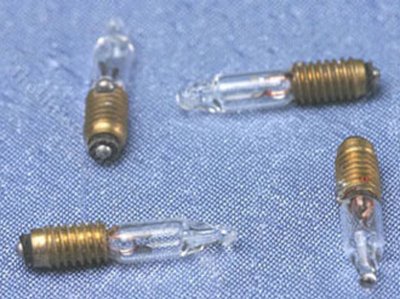 (image for) Dollhouse Scale Model Candleflame Screw Bulb, 3 Volt, 4/Pk