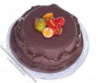 (image for) Miniature Round Chocolate Cake for Dollhouses