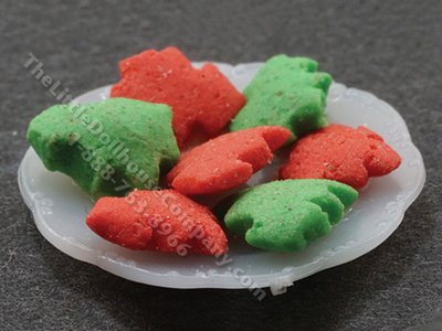 (image for) Miniature Christmas Cookie Plate for Dollhouses