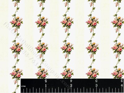 (image for) Melissa White Stripe Pattern Miniature Wallpaper for Dollhouses