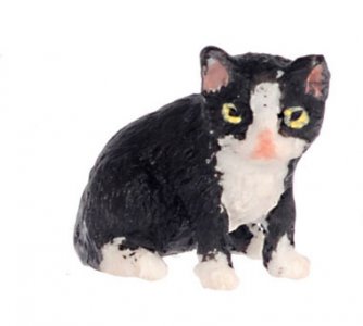 (image for) Miniature Socks Sitting Kitten for Dollhouses
