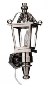 (image for) Miniature 12v Nickel Lantern Coach Light for Dollhouses