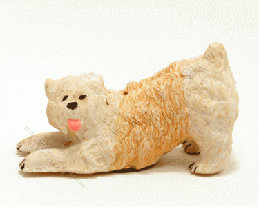 (image for) Dollhouse Scale Model Playful Wheaten Terrier Dog