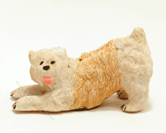 (image for) Dollhouse Scale Model Playful Wheaten Terrier Dog