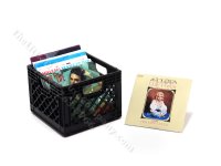 (image for) Miniature Black Milk Crate for Dollhouses