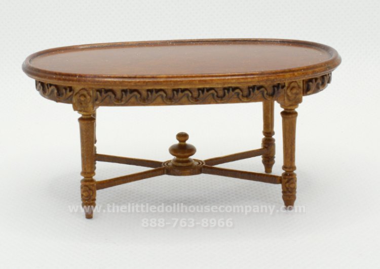 (image for) Miniature Oval Walnut Coffee Table